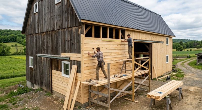 Barn Siding Installation in Bristol, VT