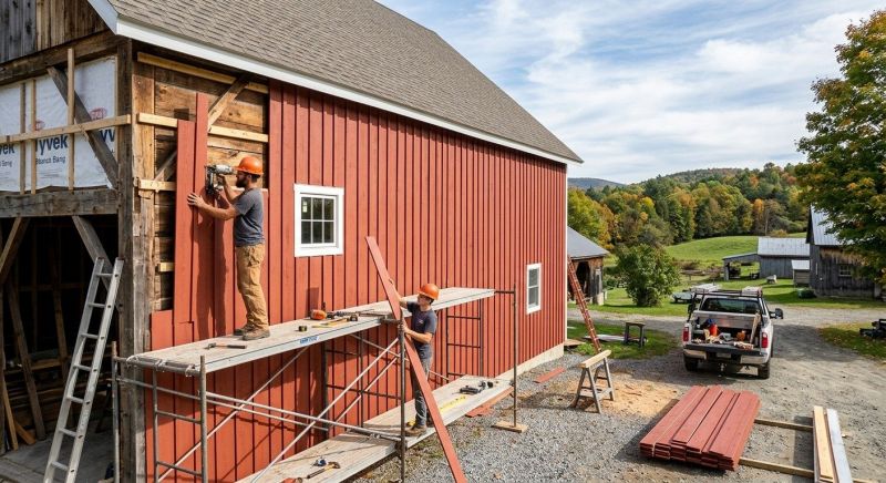 Barn Siding Installation in Vergennes, VT