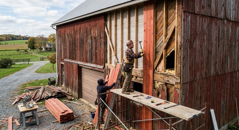 Barn Siding Replacement in Vergennes, VT
