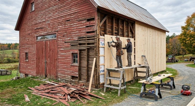 Barn Siding Replacement in Vergennes, VT