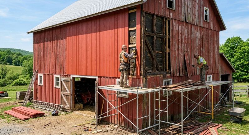 Barn Siding Replacement in Warren, VT