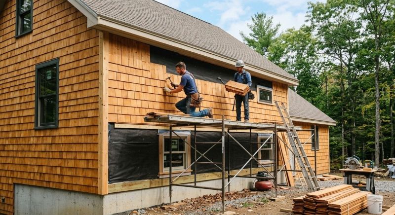 Cedar Siding Installation in Middlebury, VT