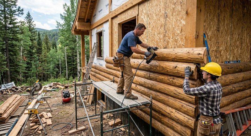 Log Home Siding Installation in Addison County, VT