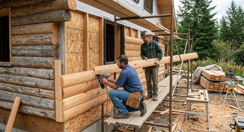 Log Siding Installation in Middlebury, VT