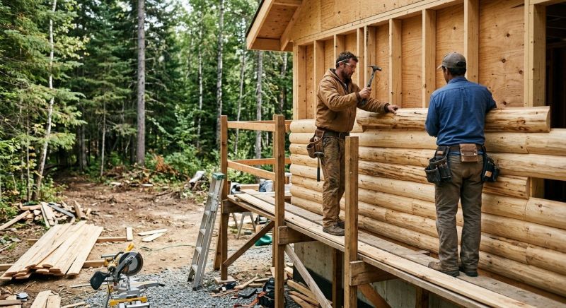 Log Siding Installation in Pittsfield, VT