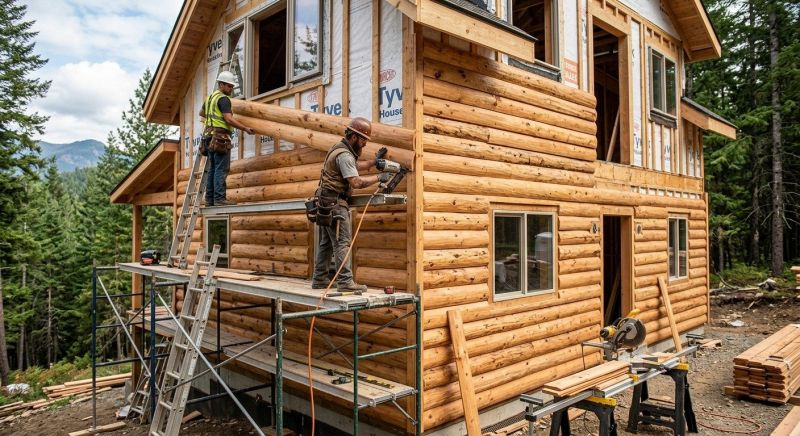 Log Siding Installation in Vergennes, VT