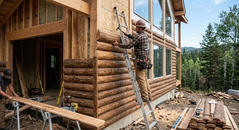 Log Siding Installation in Waitsfield, VT