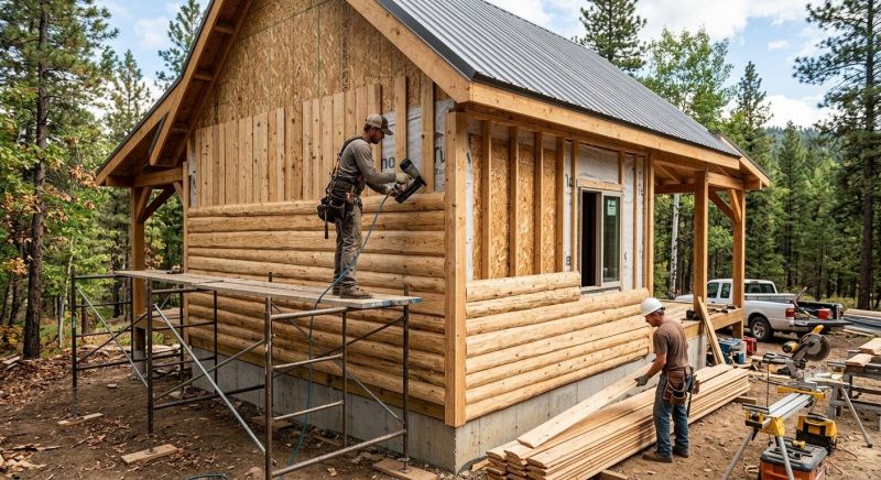 Log Siding Installation in Warren, VT