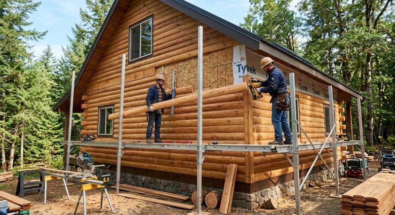 Log Siding Installation in Warren, VT