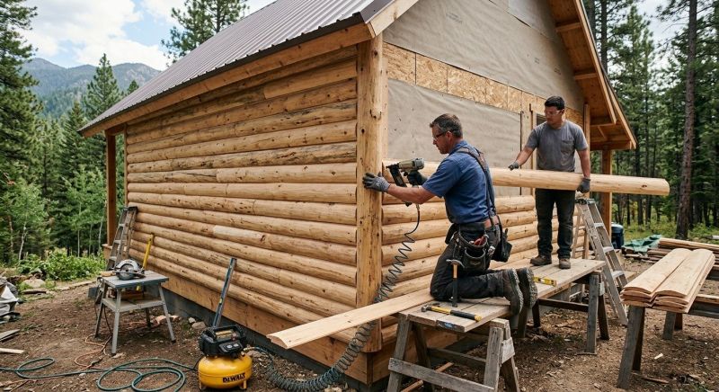 Log Siding Replacement in Addison County, VT