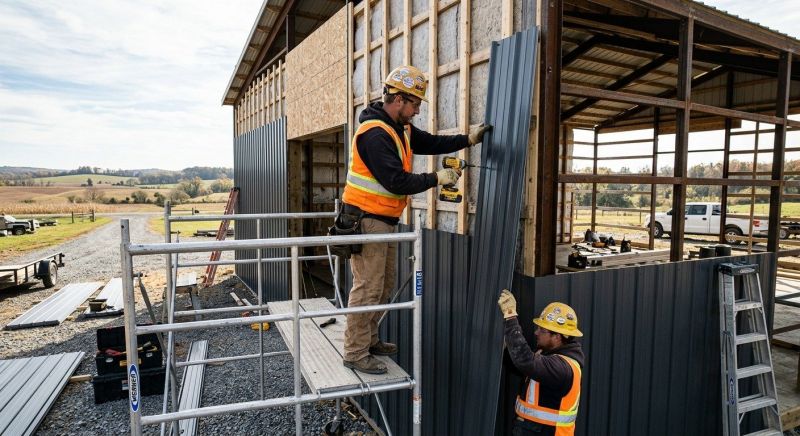 Metal Barn Siding Installation in Addison County, VT