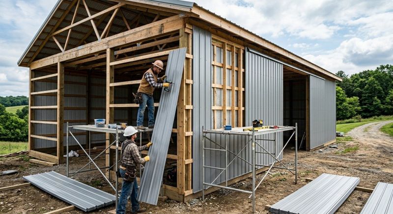 Pole Barn Siding Installation in Addison County, VT