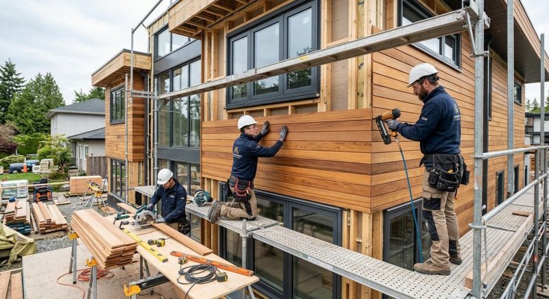 Wood Cladding Installation in Huntington, VT