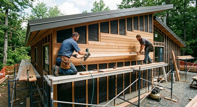 Wood Cladding Installation in Waitsfield, VT