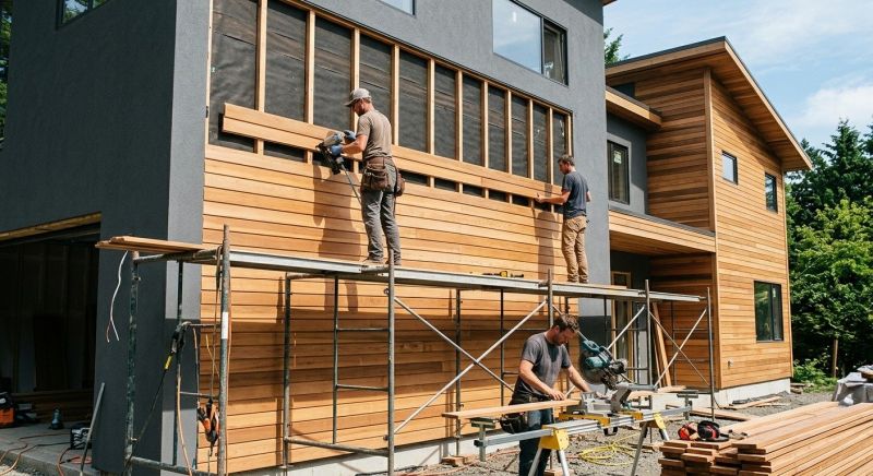 Wood Cladding Installation in Warren, VT